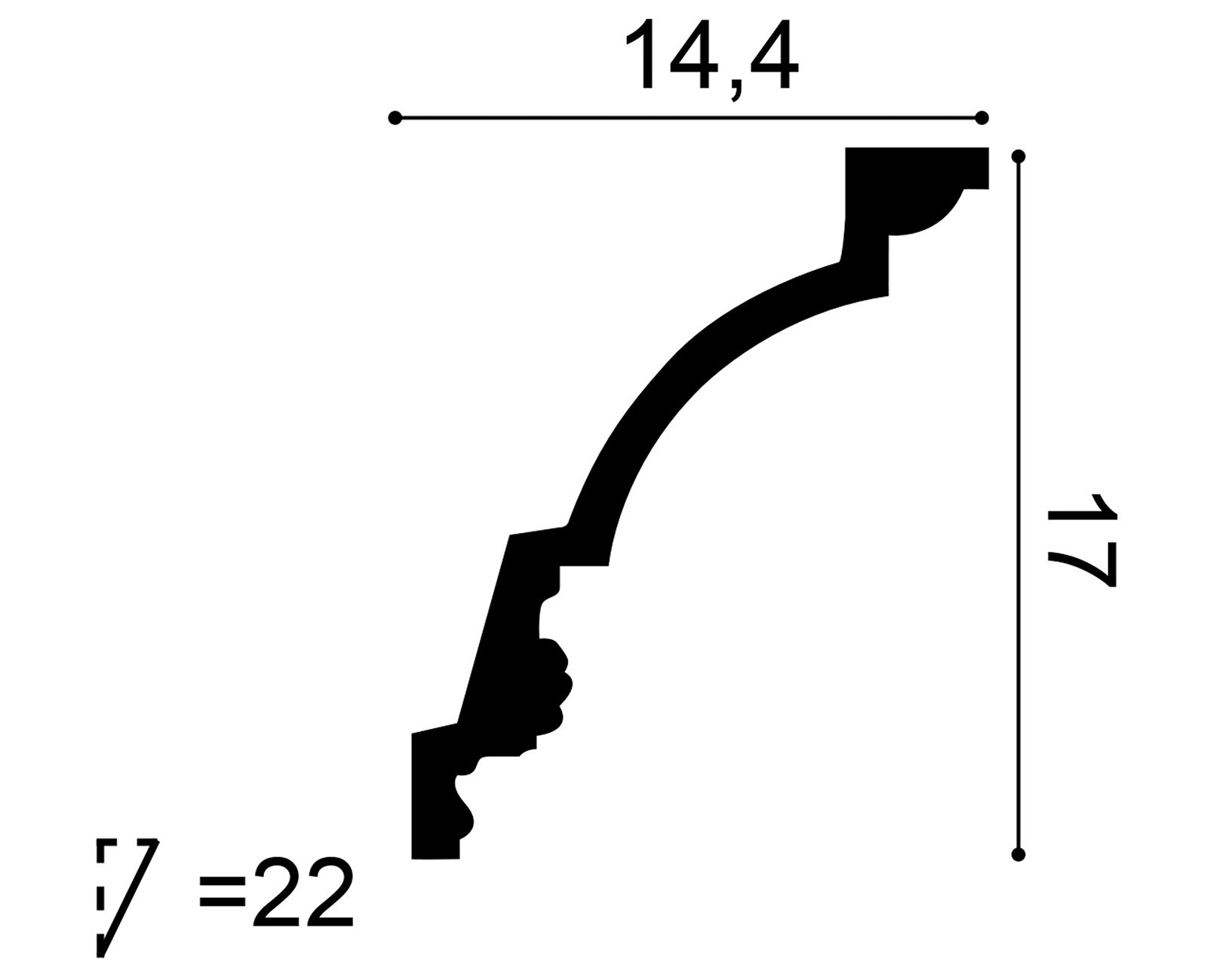             Dekorative Stuckleiste Kopenhagen – C301
        