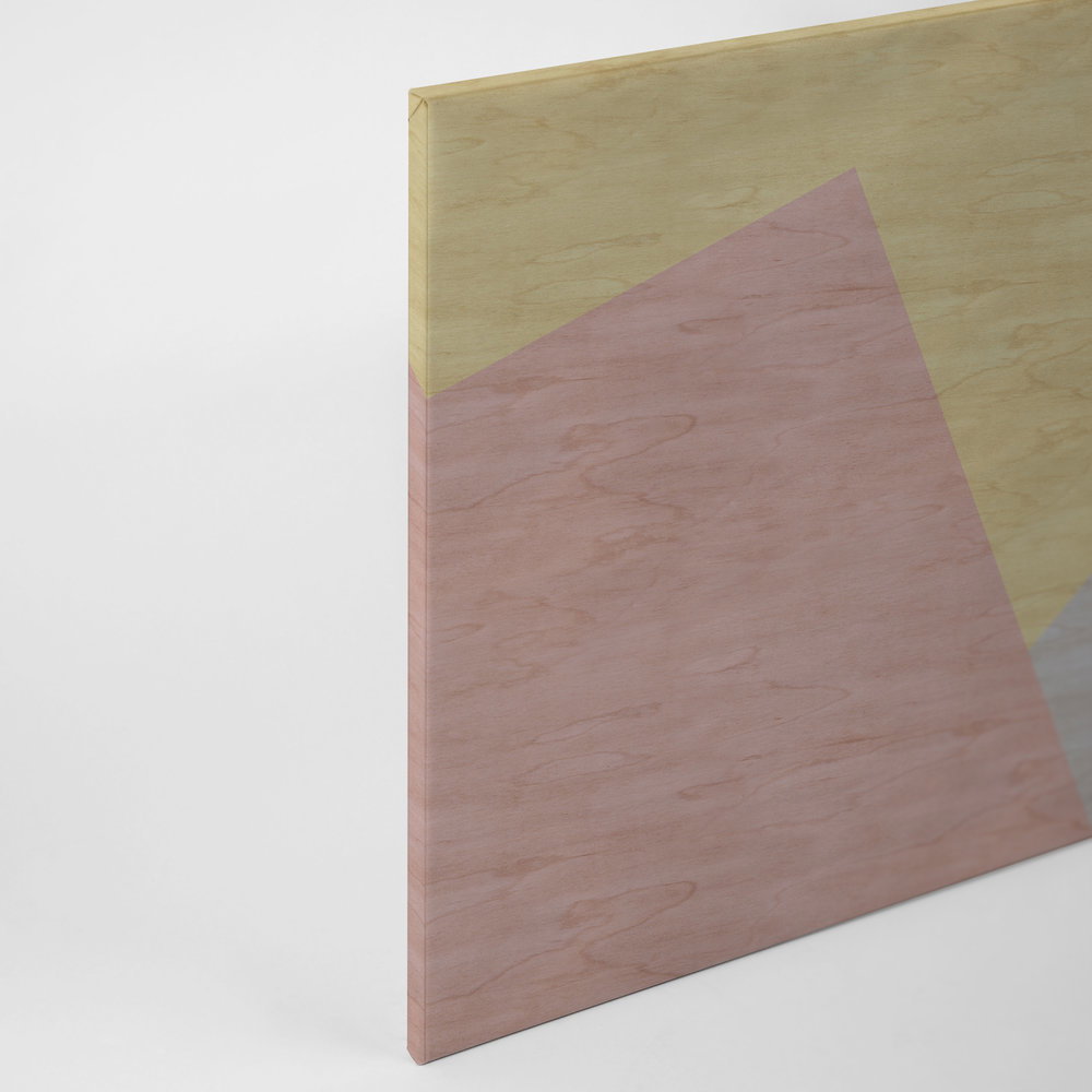             Inaly 3 - Abstraktes, buntes Leinwandbild - Sperrholz Struktur – 0,90 m x 0,60 m
        