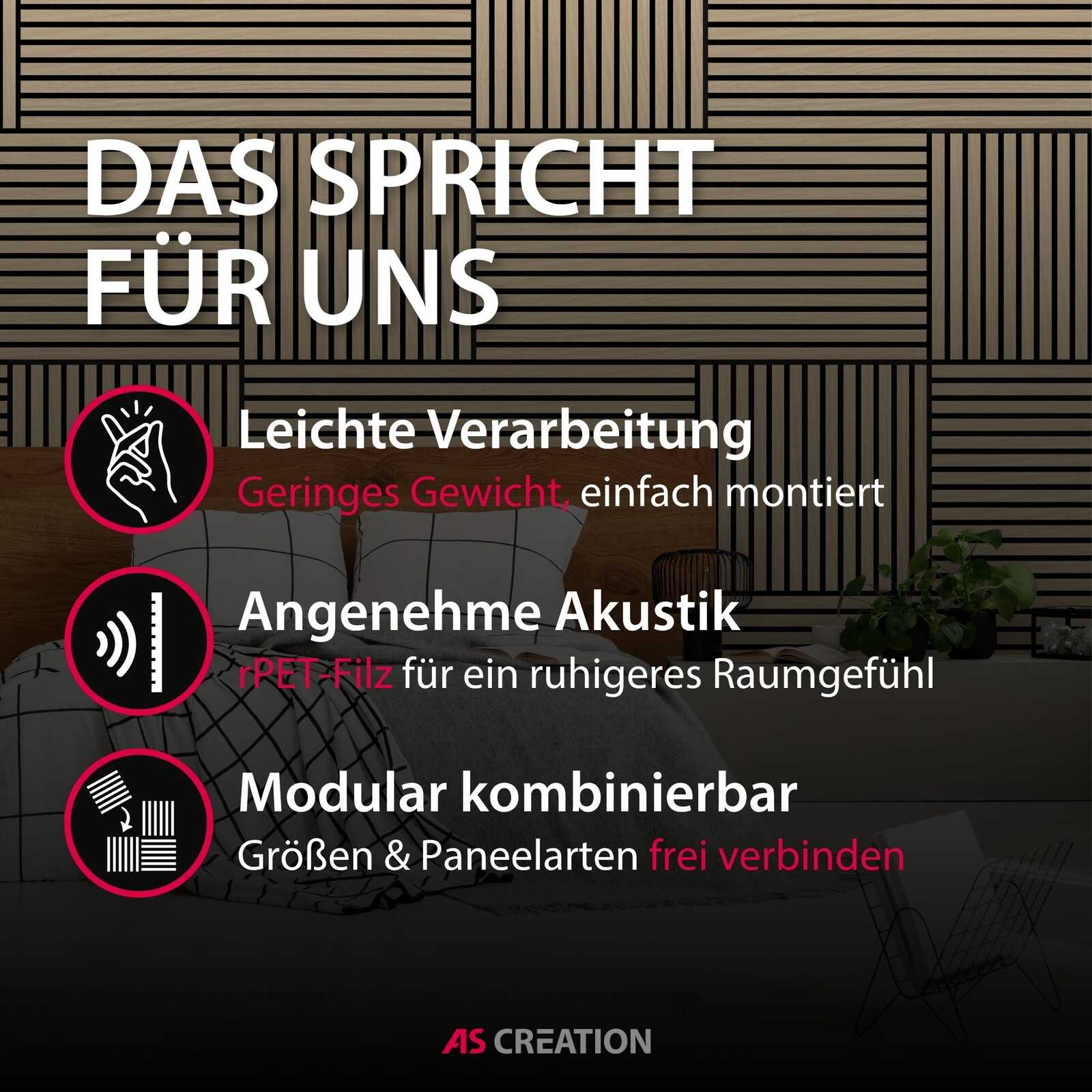 bettenkopf, akustik,  modular, paneele, wohnraum