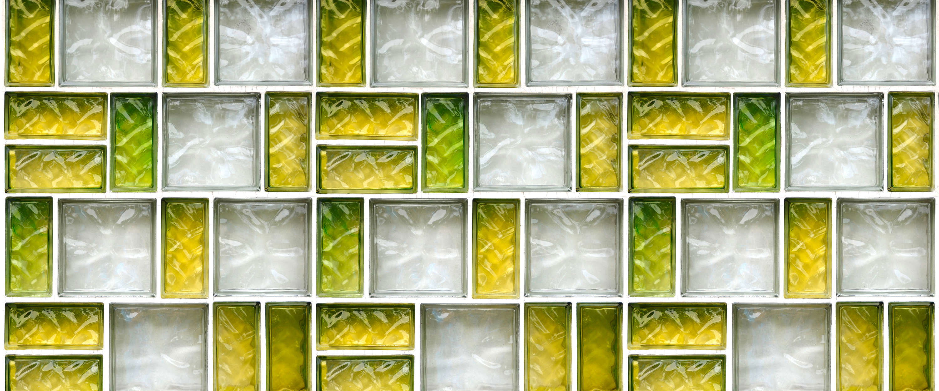             Fototapete Glasbaustein Retro 3D Design mit Fliesenoptik
        