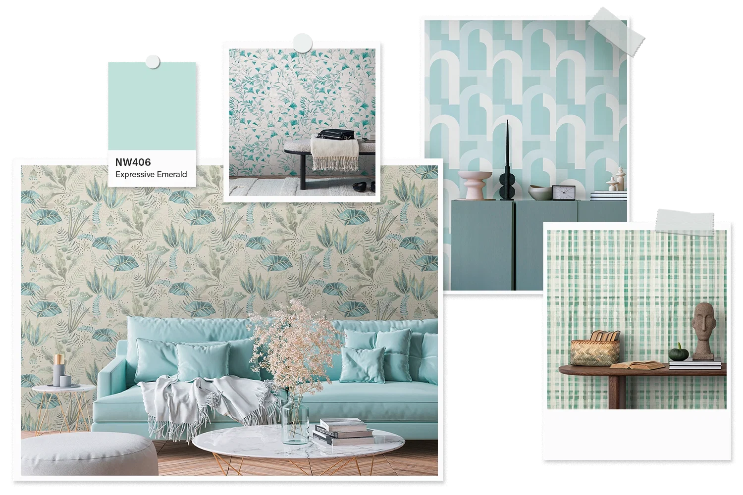 Trend Color Teal - Beautiful Wallpaper Designs | New-Walls