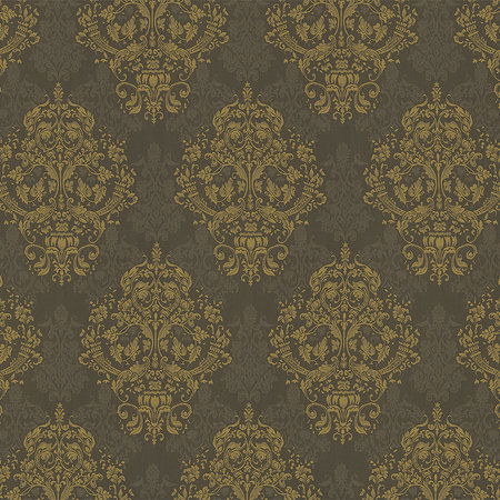         Barock Fototapete Braun & Gold mit Ornament Design
    