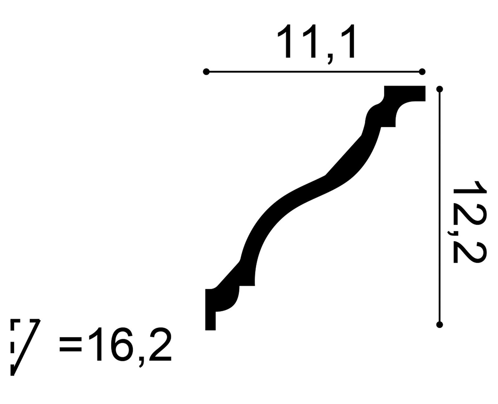             Klassische Stuckleiste Mexiko-Stadt – C333
        
