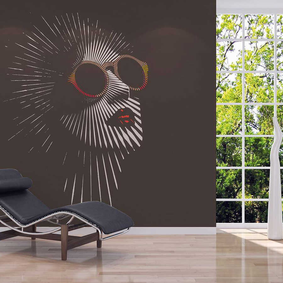 wandbild, skull, linien, abstract, wanddekoration
