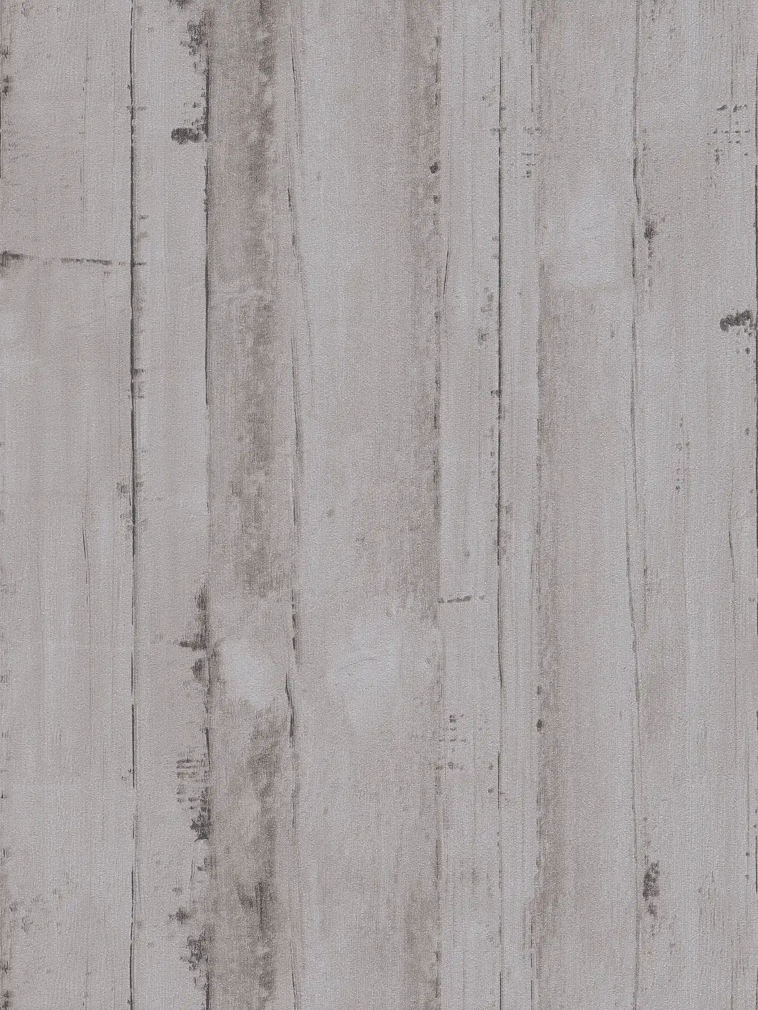 Non-woven wallpaper with wood look PVC-free - grey