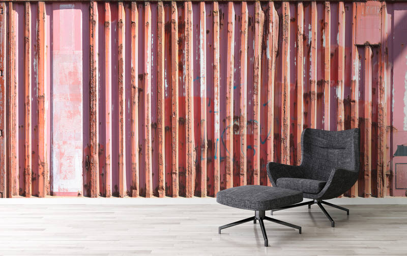             Fototapete Roter Metallcontainer
        