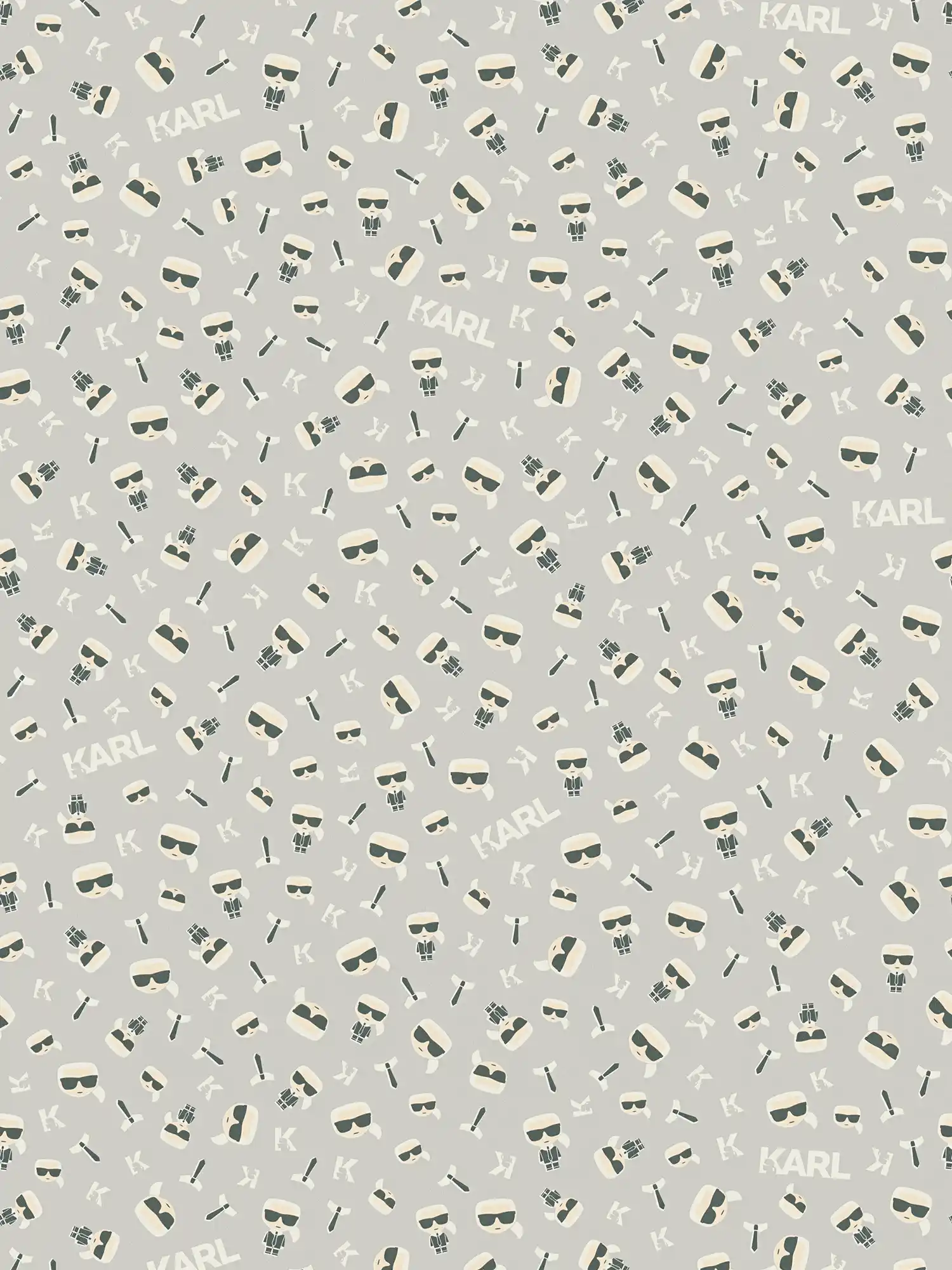         Karl LAGERFELD pattern wallpaper character Karl - beige
    