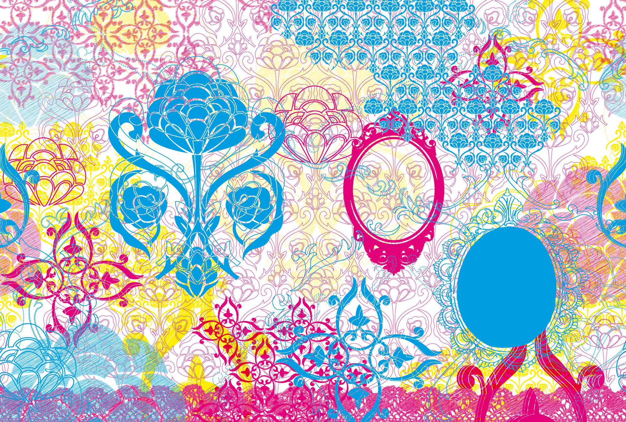             Bunte Fototapete Kinderzimmer Dekor für Mädchen
        