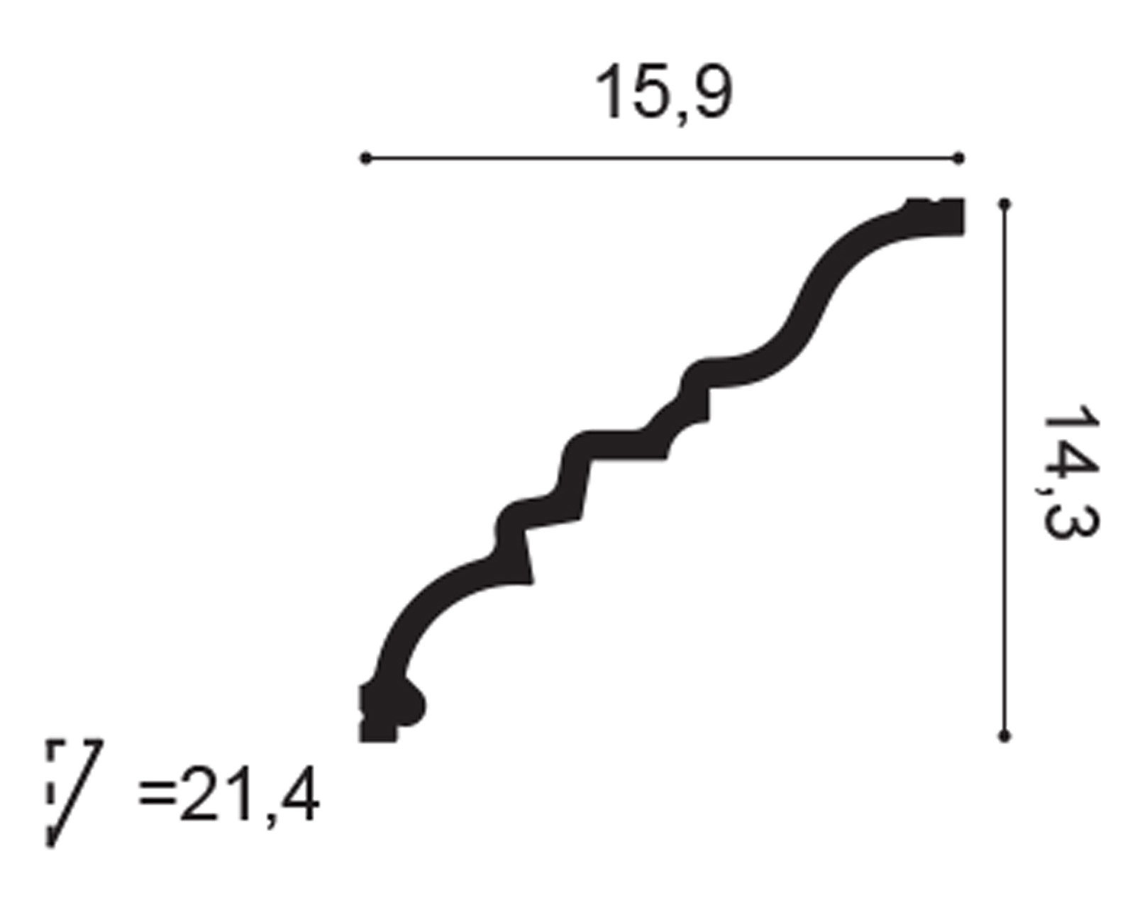             Klassische Stuckleiste Melbourne – C327
        