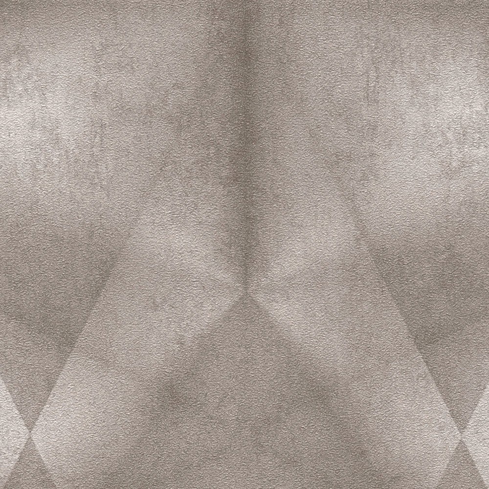             Betonoptik Tapete mit Facetten Look – Beige, Metallic
        