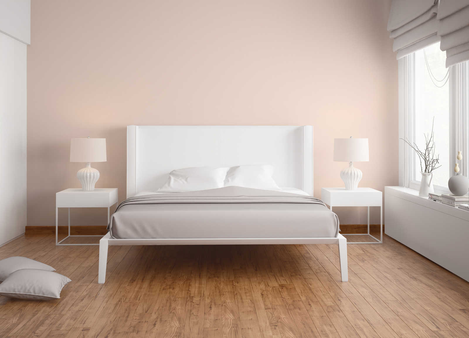             Einfarbige Tapete Rosa Pastell für Babyzimmer
        