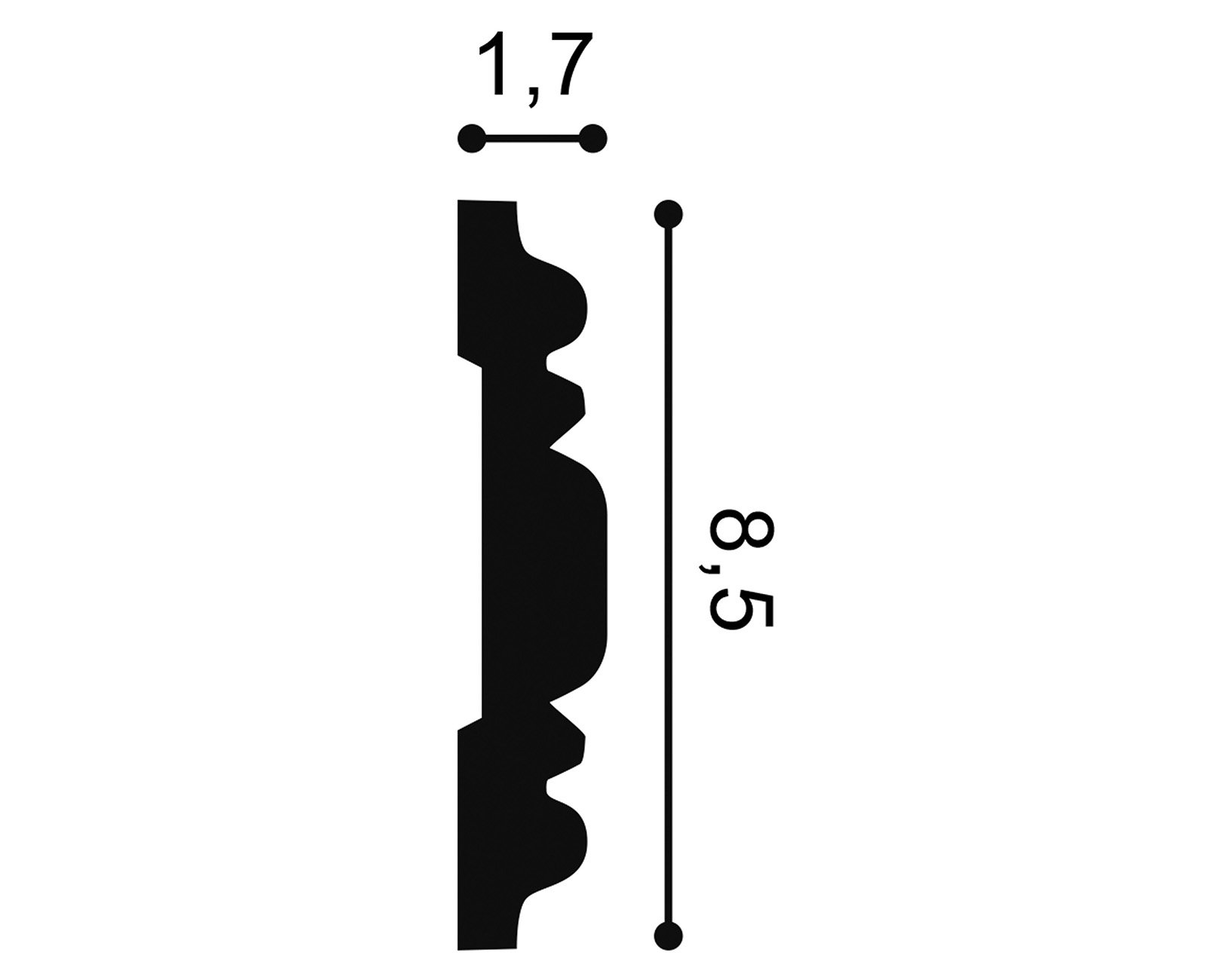 Dekorative Wandleiste Fez – P7030