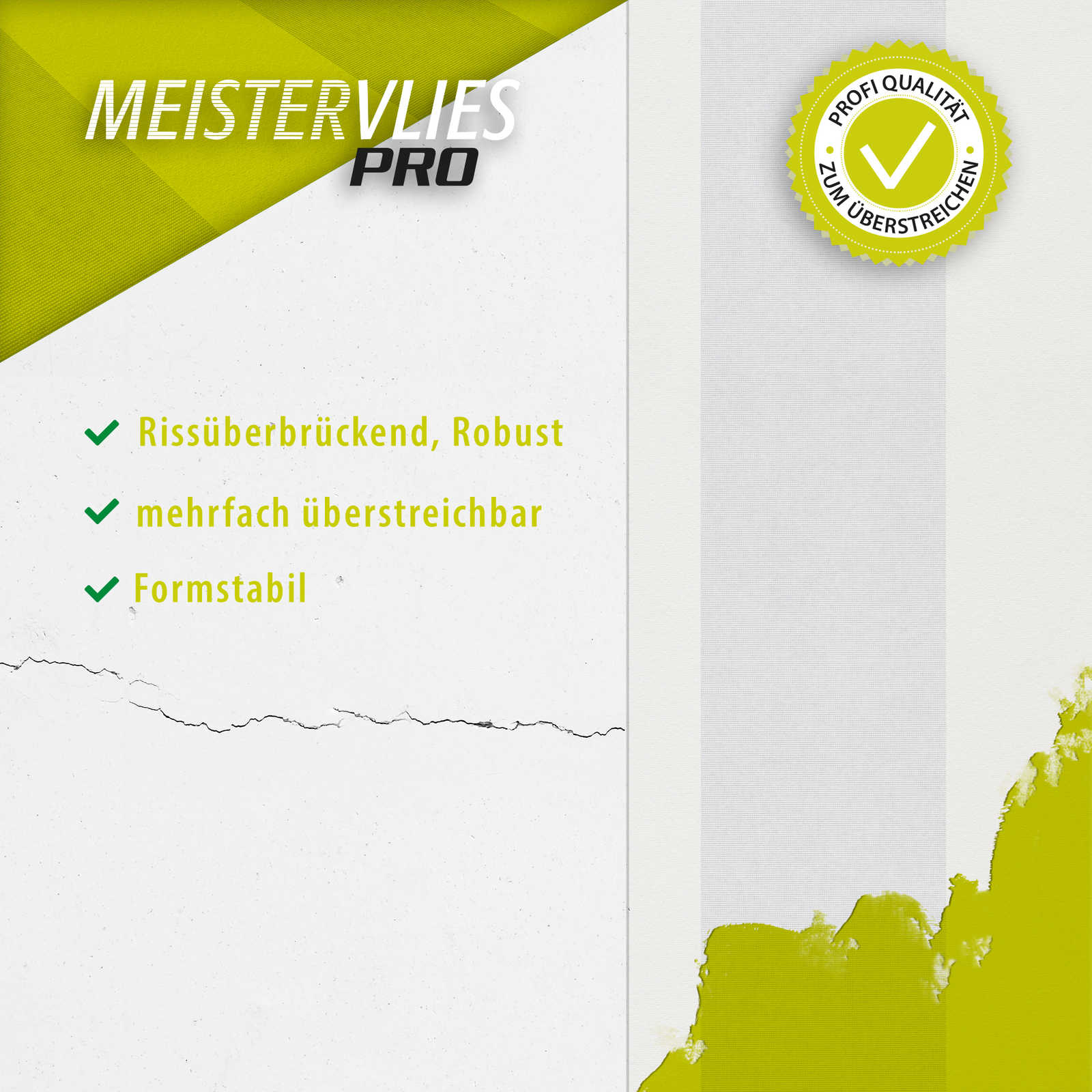             Überstreichbare Streifentapete Blockstreifen mit 3D-Optik – Weiß
        