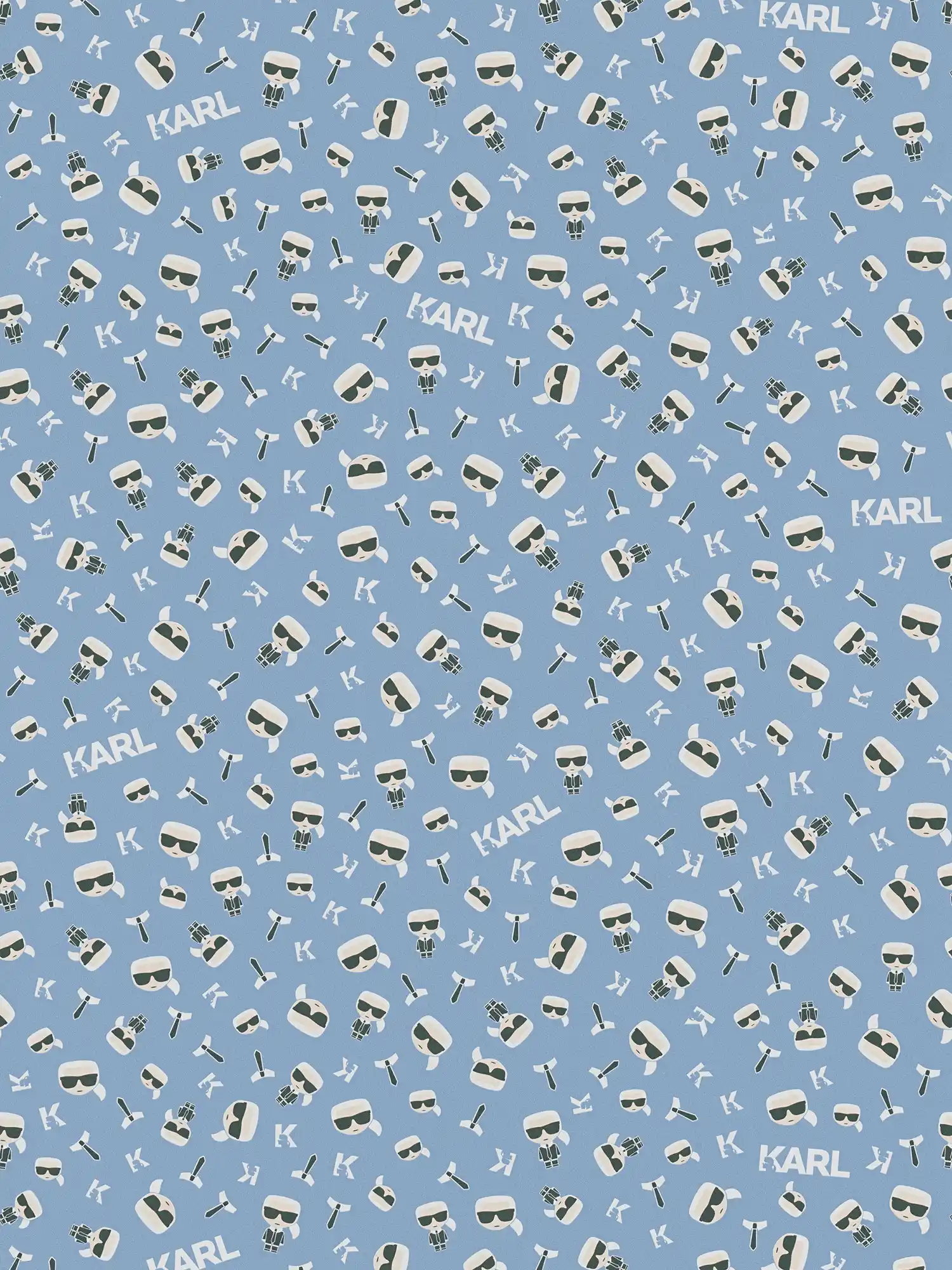         Karl LAGERFELD pattern wallpaper iconic Karl - Blue
    