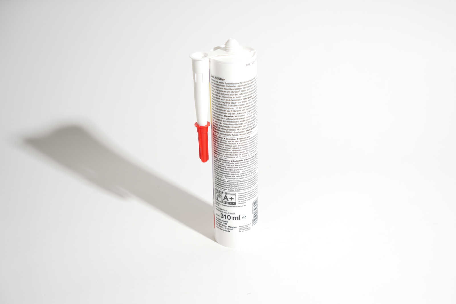             Leichtfüller Spachtelmasse 310ml, Spritzkartusche
        