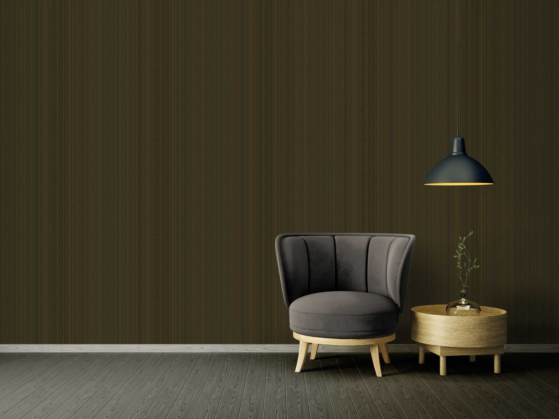             Schwarze VERSACE Tapete mit Metallic-Streifen
        