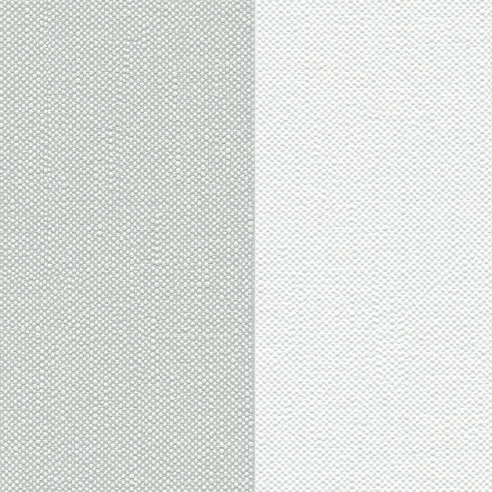             Vliestapete mit Textur in Blockstreifen Optik – Weiß, Grau
        
