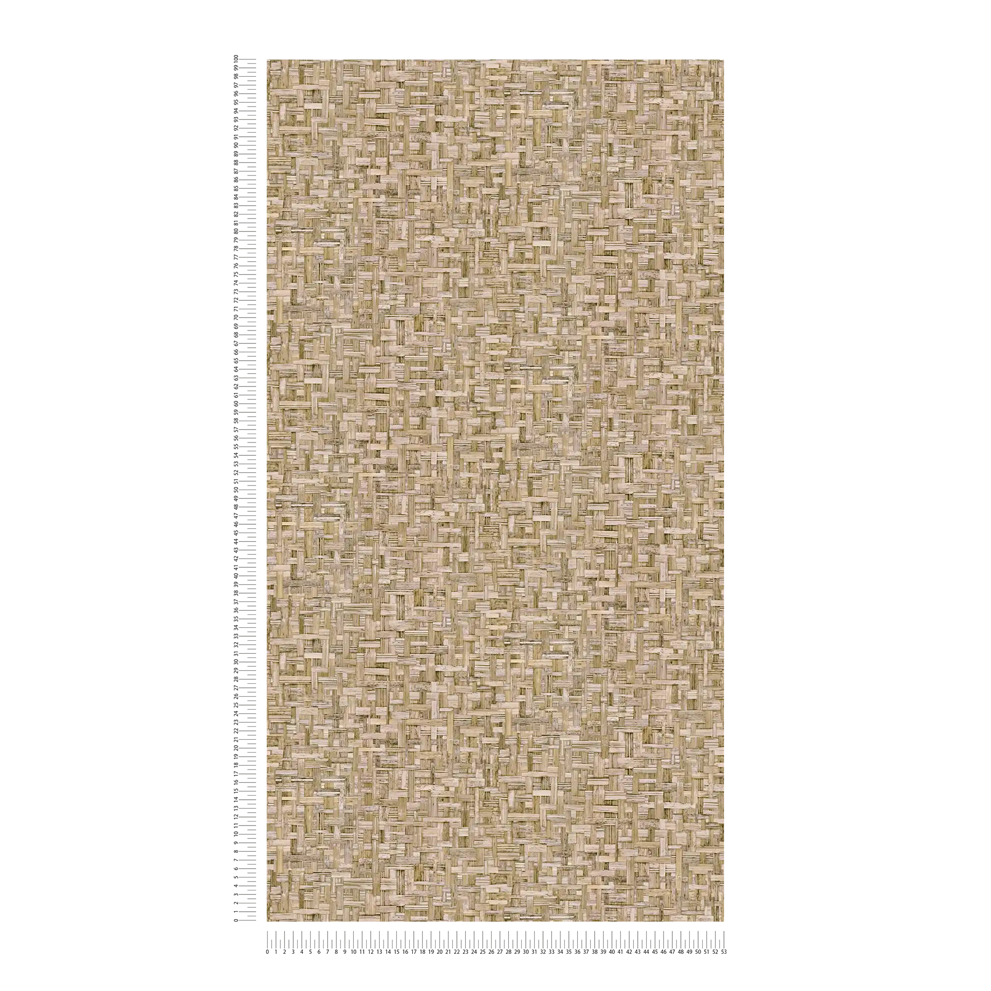             Tapete Hellbraun Holzoptik mit Fasermuster – Braun, Beige
        