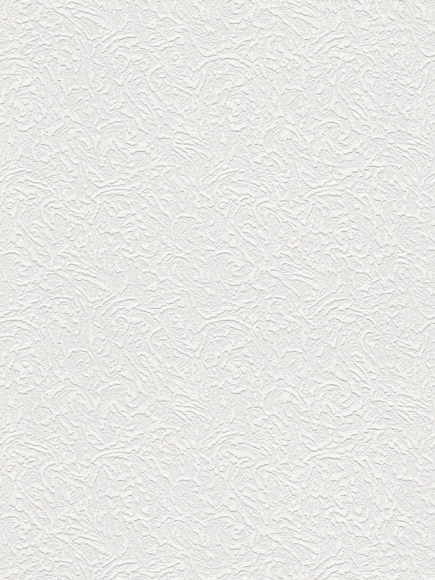         Wallpaper with foam structure in plaster look - white
    