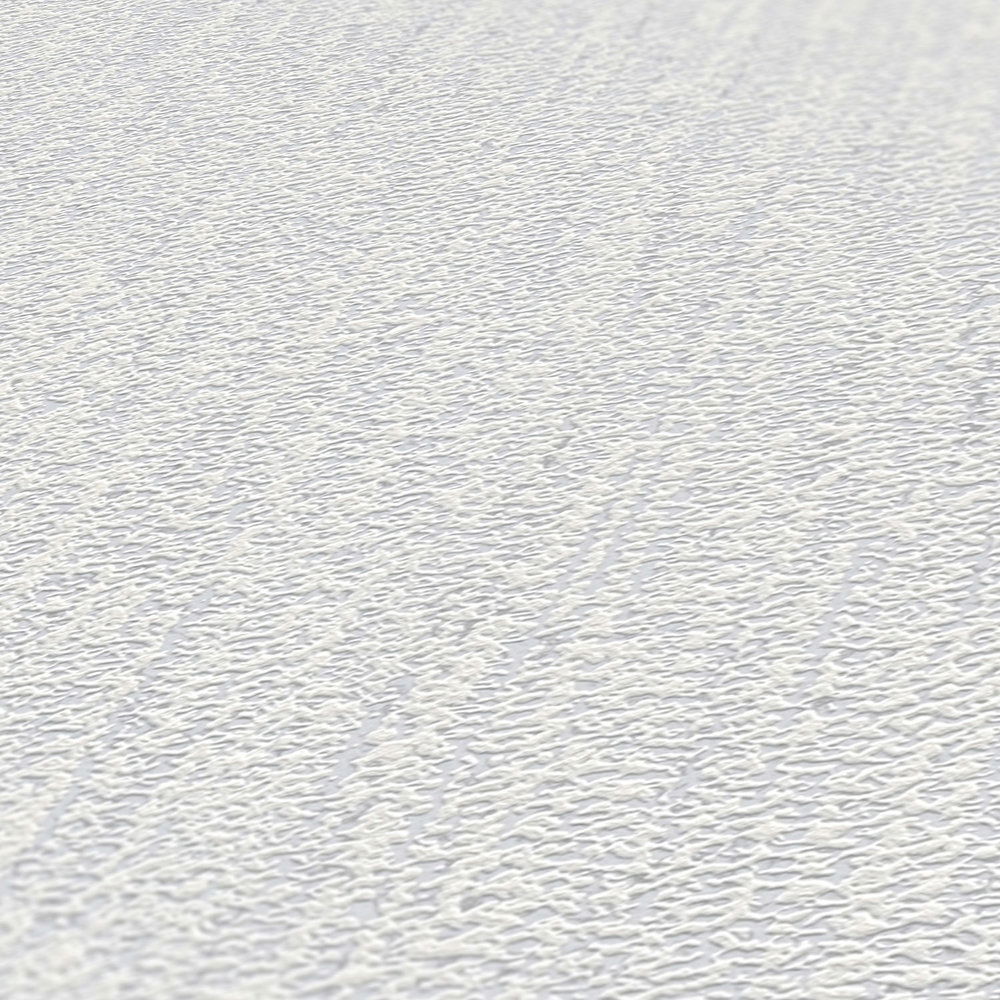             Einfarbige Tapete mit Gewebe Struktur – Weiß, Hellgrau
        