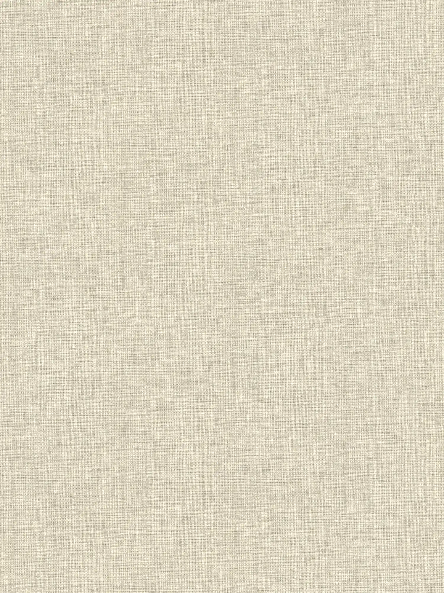 Uni Vliestapete Beige mit textilem Gewebemuster