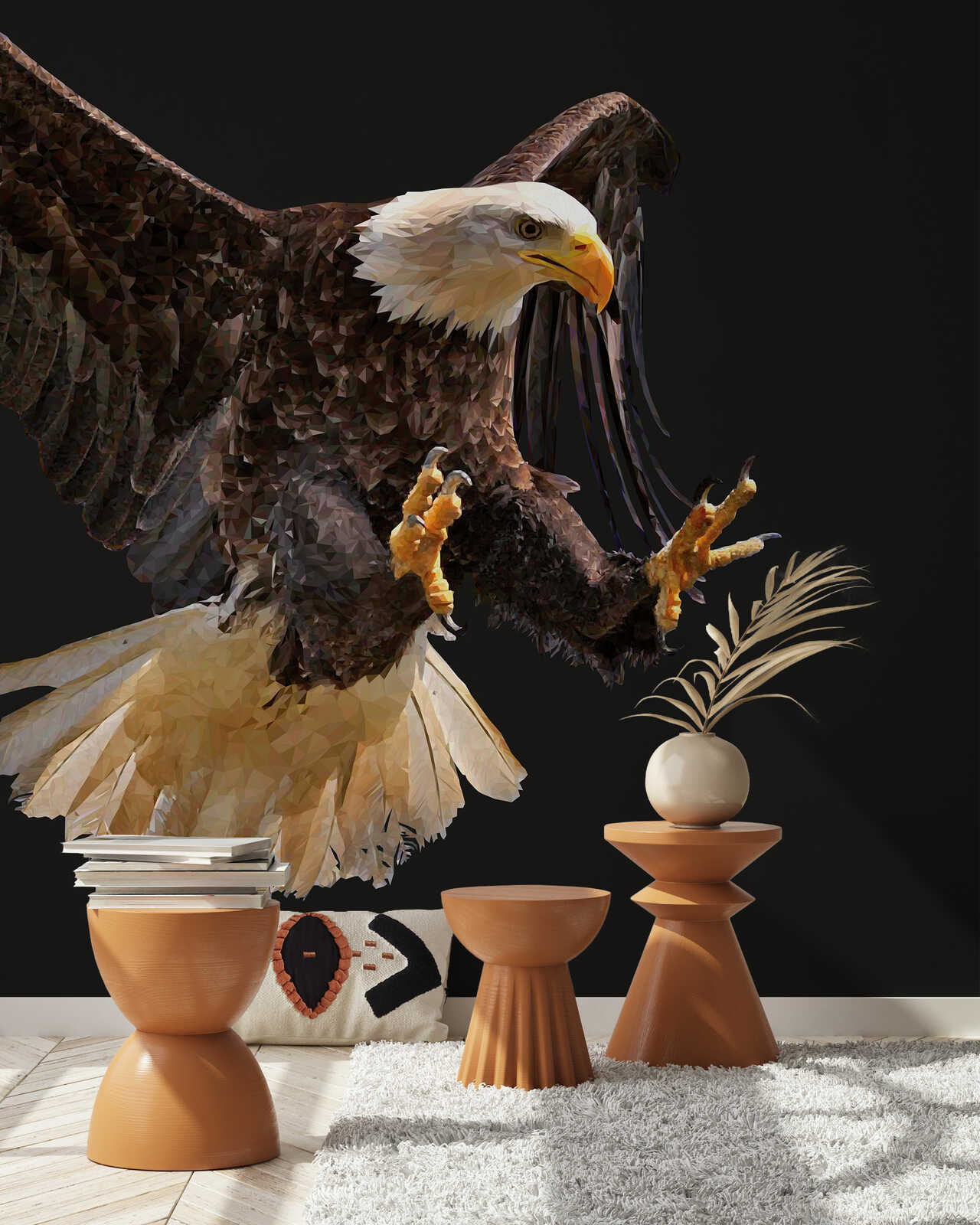 Adler, Wandkunst, Skulptur, Dekorationsstatue, Holzpodest