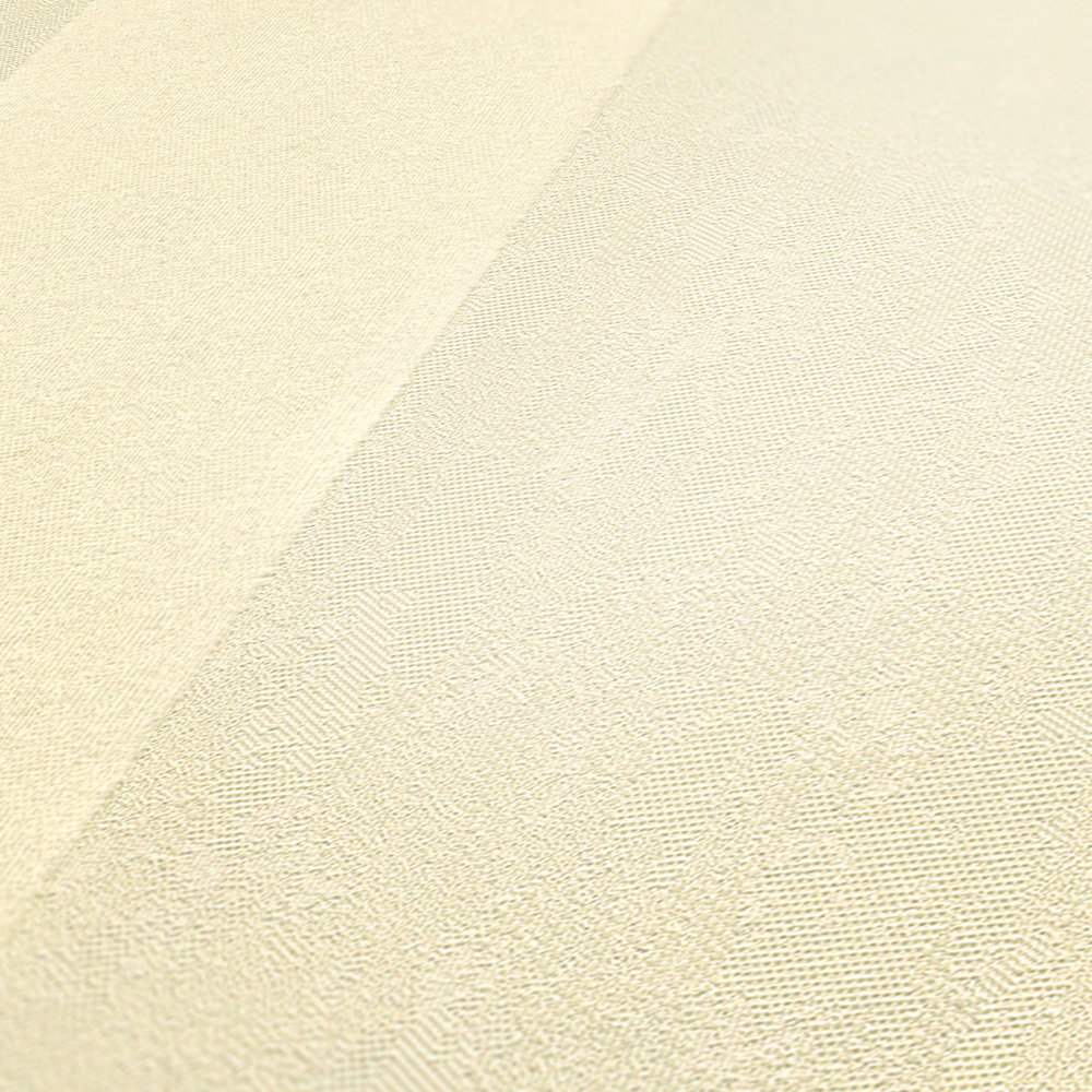             Elegante Tapete mit samtigen Blockstreifen auf Kompaktvinyl – Creme
        