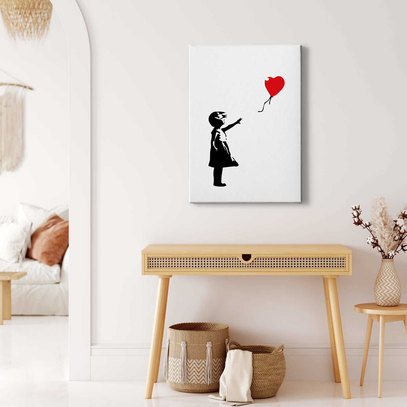             Canvas print "Girl with a red balloon" by Banksy
        