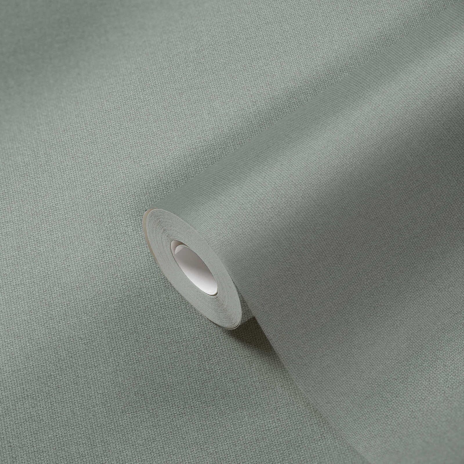             Textiloptik Tapete Vlies mit Struktureffekt, einfarbig – Grün
        
