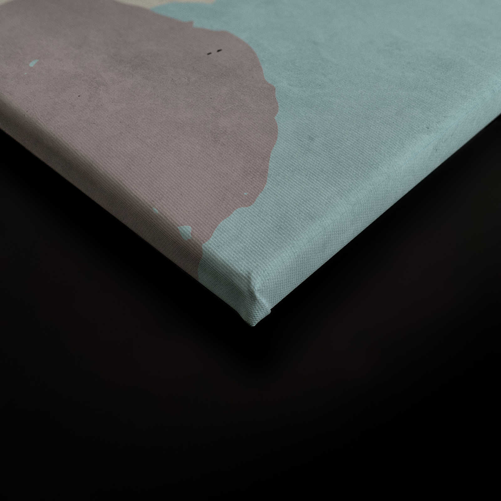             Floral Collage 2 - modernes Leinwandbild abstrakte Kunst in Löschpapier Struktur – 0,90 m x 0,60 m
        