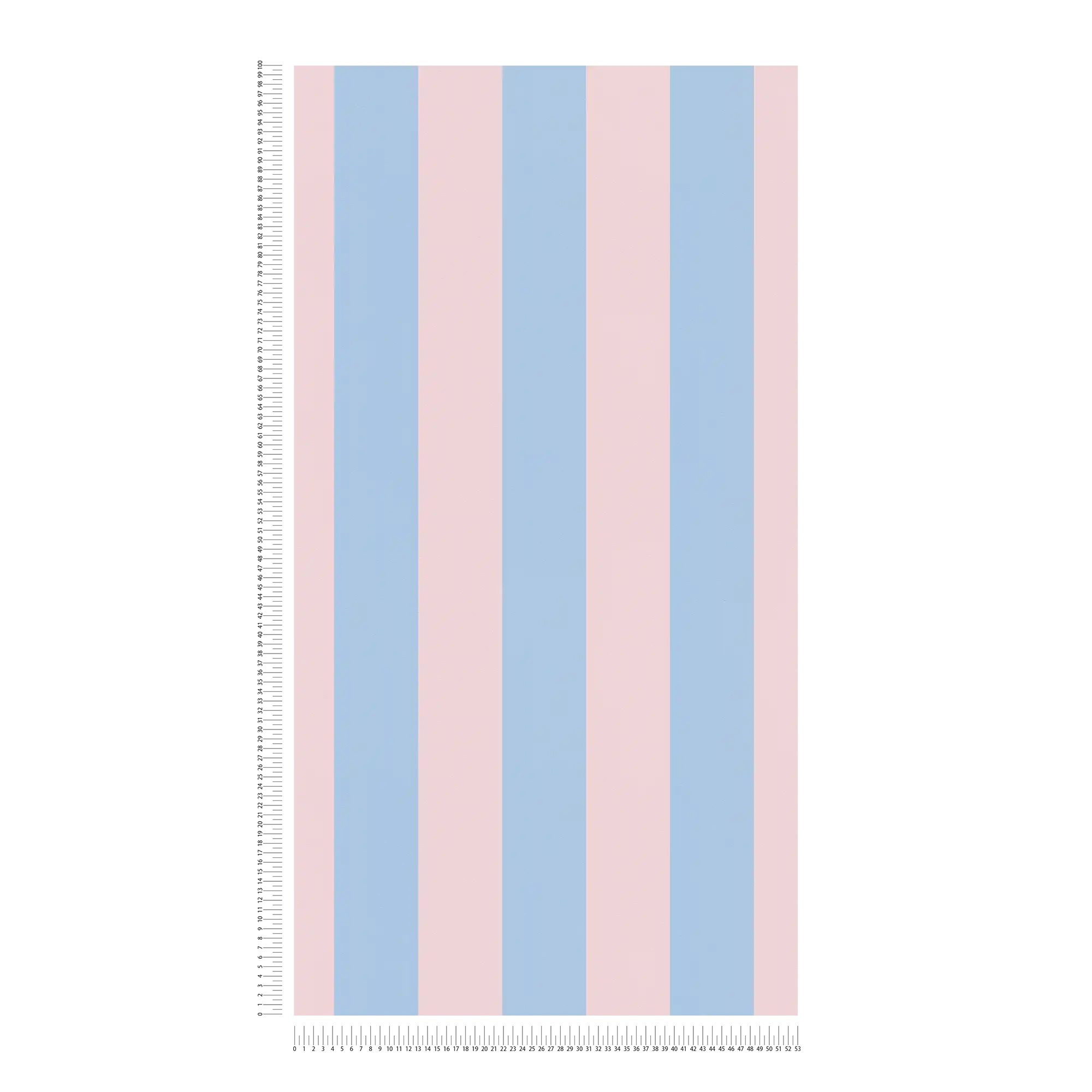 Streifentapete mit leichter Struktur – Blau, Rosa