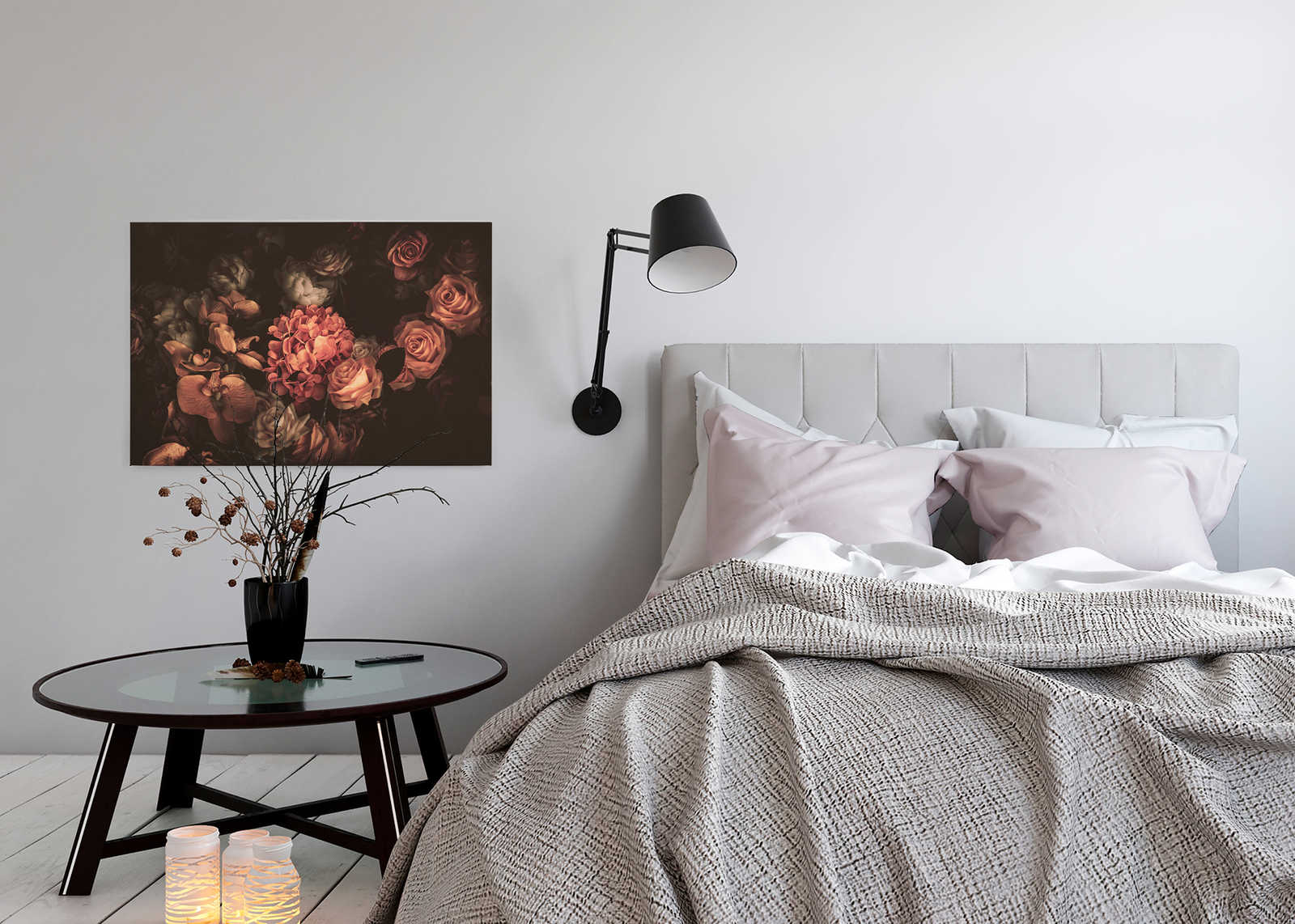             Romantische Leinwand mit Blumenstrauß – 0,90 m x 0,60 m
        