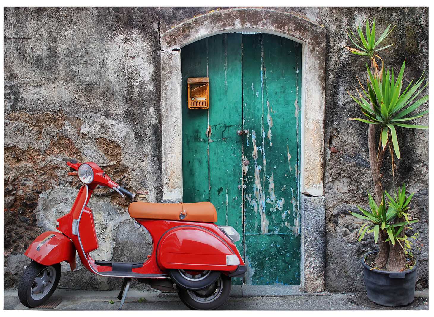             Leinwandbild roter Roller, 70 x 50 cm – 0,70 m x 0,50 m
        