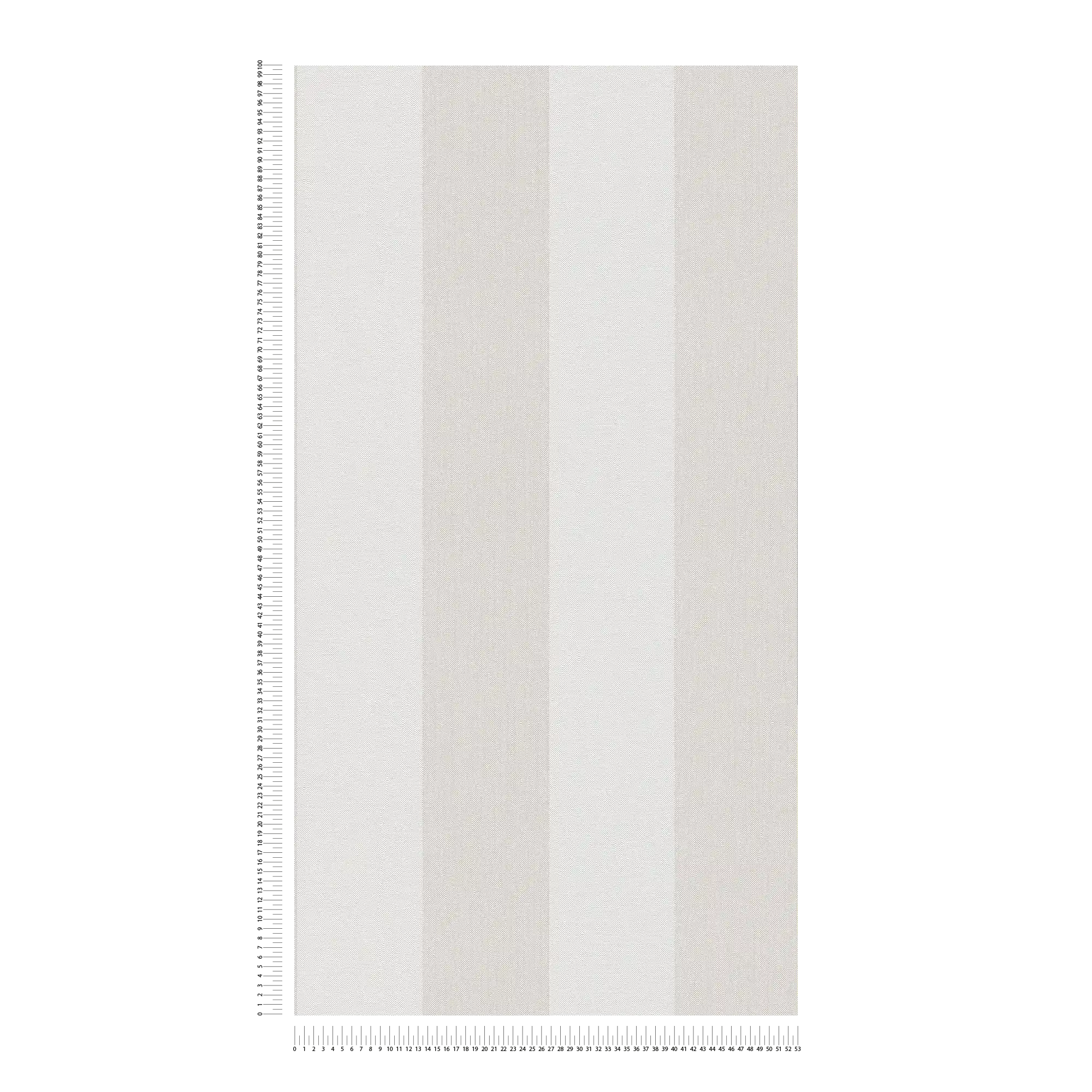 Strukturierte Vliestapete mit breiten Streifen – Creme, Beige