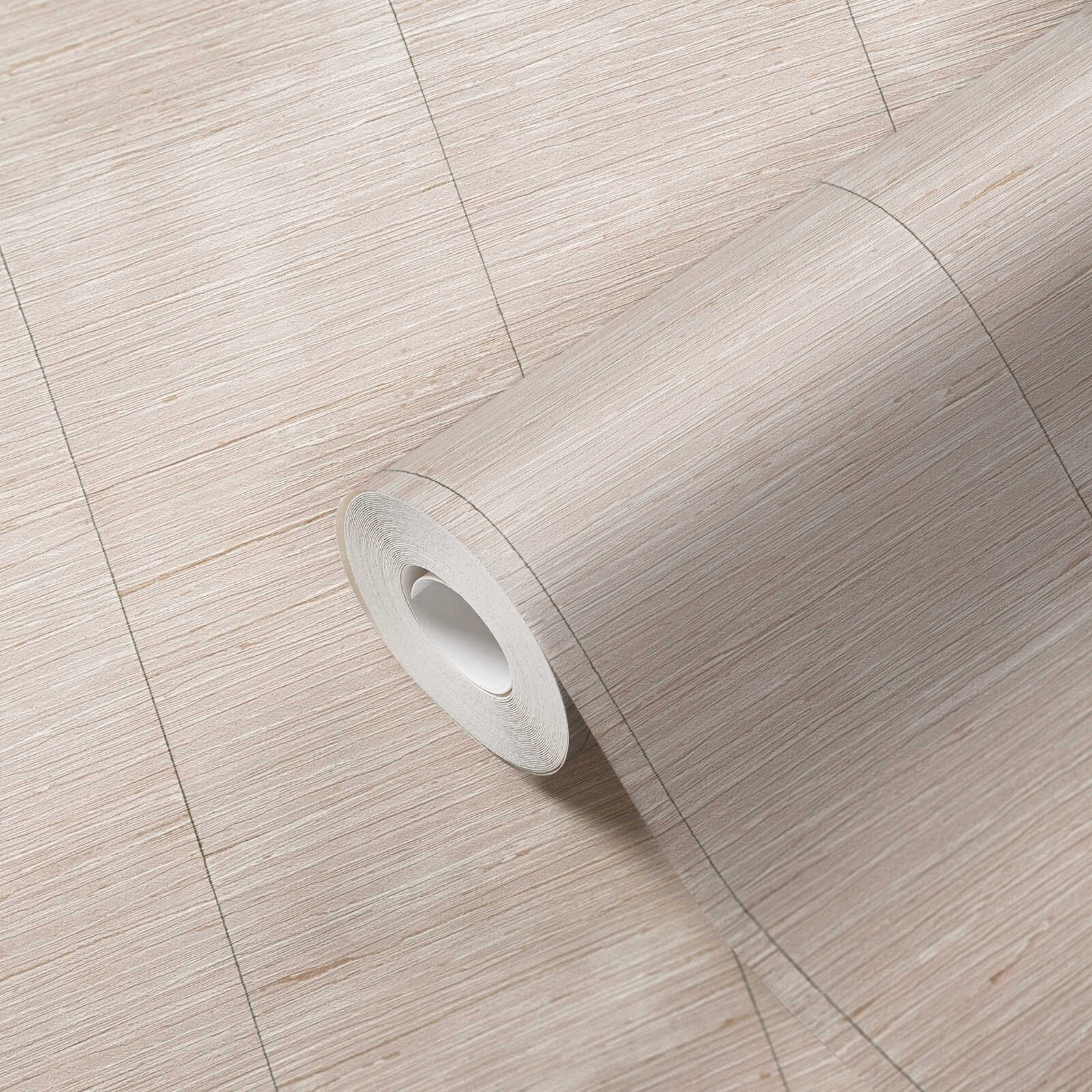 Daniel Hechter Vliestapete mit abstrakter Bambus Optik in schlichtem Farbton – Beige, Grau, Silber