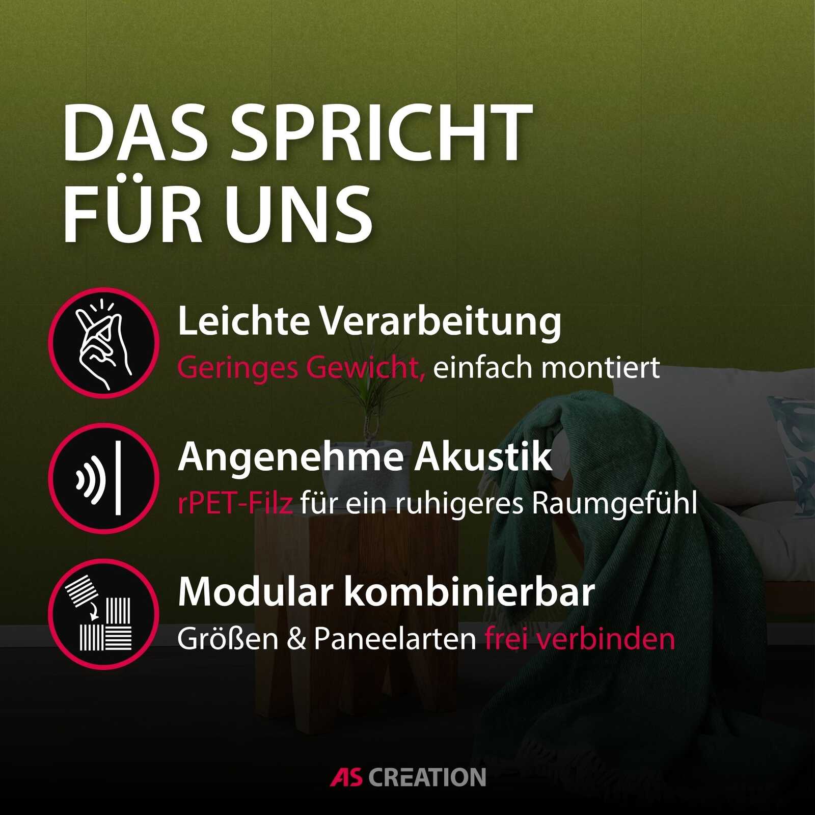 cozy, akustik, modular, innenraum, textilien