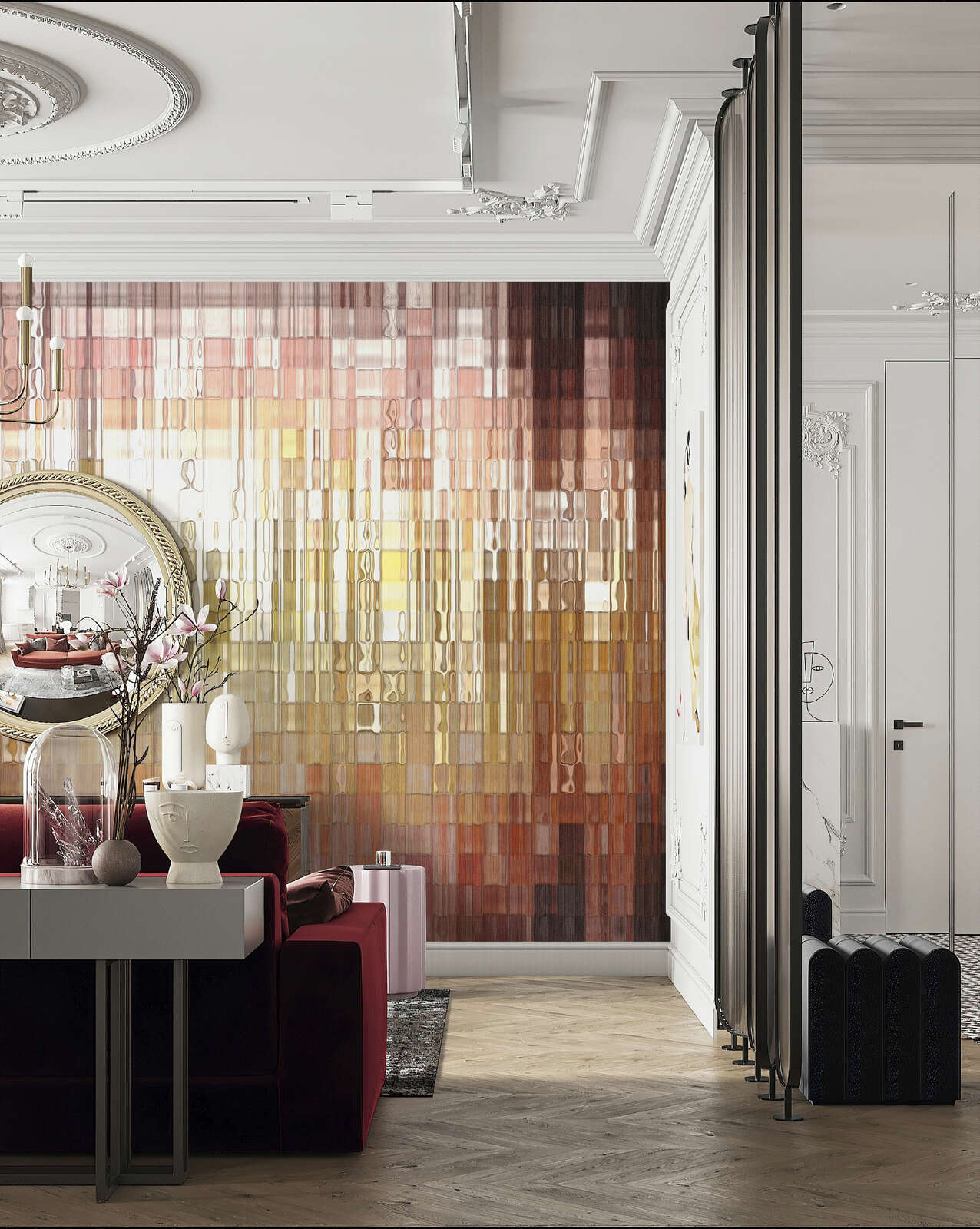 Drinnen, Innenarchitektur, Gebäude, Foyer, Holzpaneele
