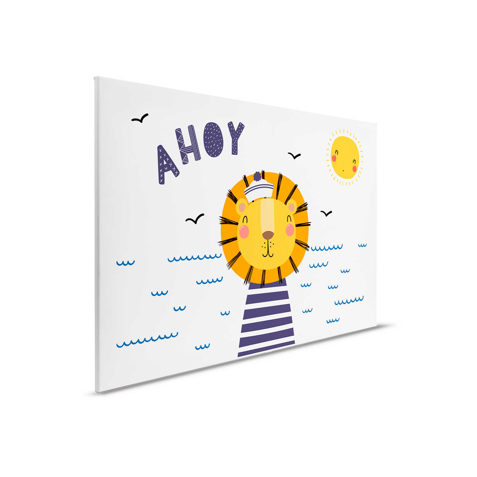        Leinwand fürs Kinderzimmer mit Löwen-Pirat – 90 cm x 60 cm
    
