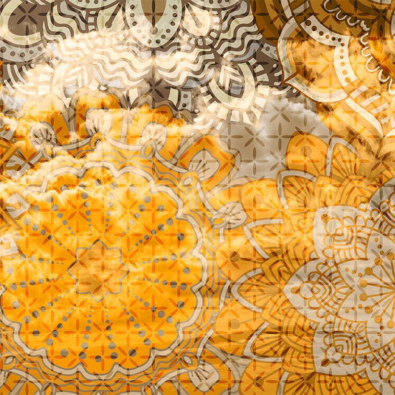 muster, mandala, orange, Dekor, Fliese