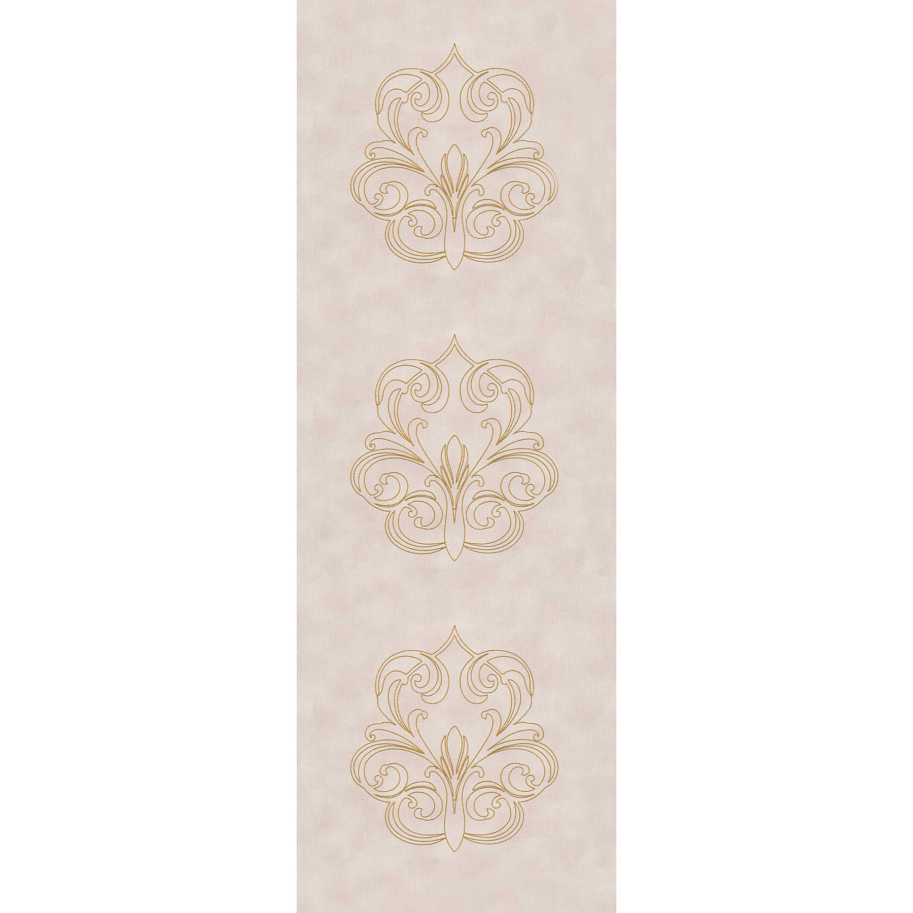         Premium paneel met barokke ornamenten - paars, goud
    