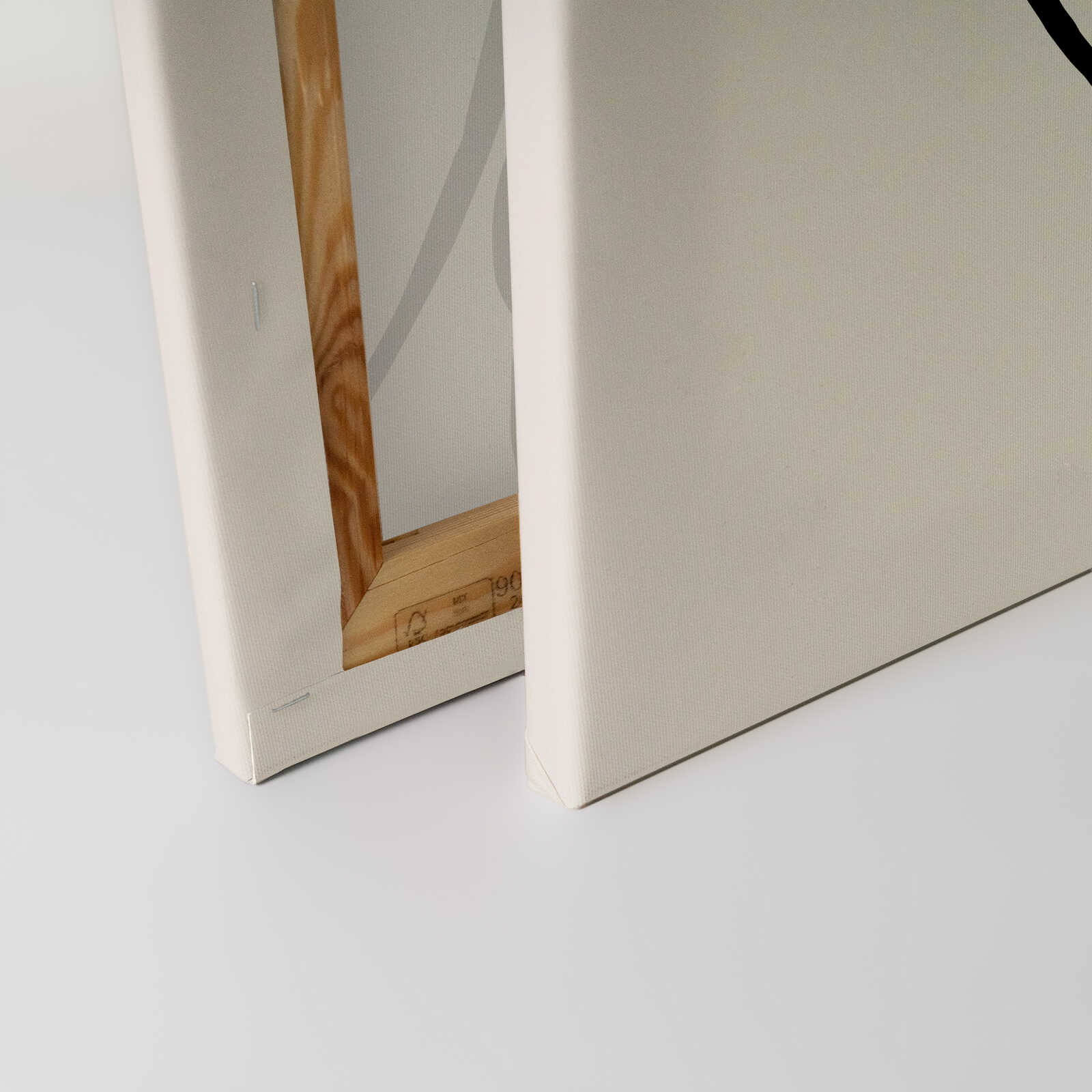 Leinwandbild Gesichtsskizze mit Aussage - Modernes Wandbild – 30 x 30 cm - Weiss, Schwarz
