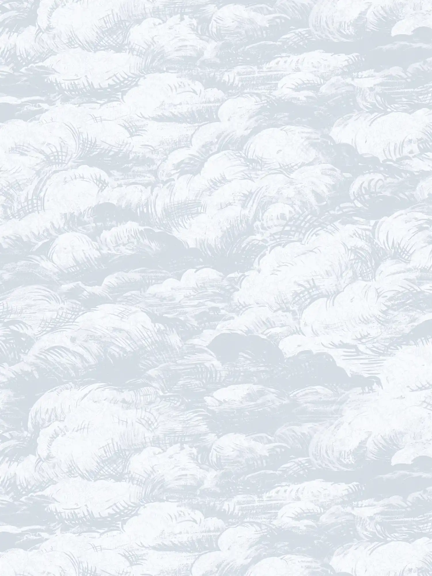         Vliestapete Hellgrau Wolkenmotiv im Vintage Stil – Grau, Weiß
    