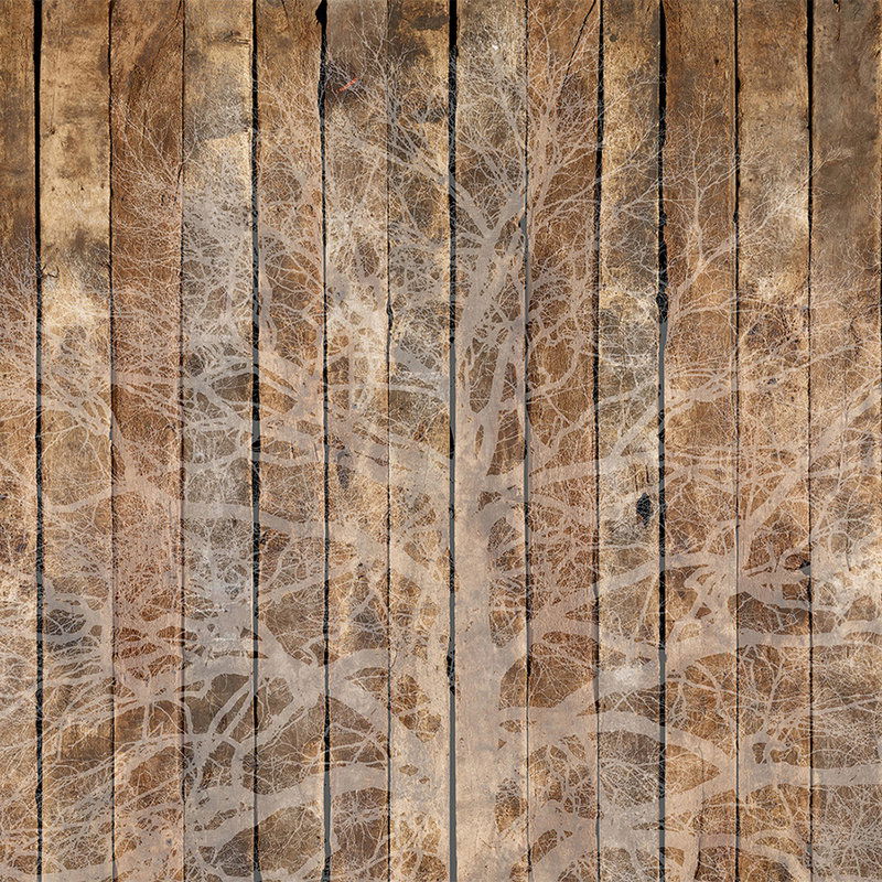         Holz Design Vliestapete – Fototapete mit Baumstruktur im Urban Style – Braun, Grau
    