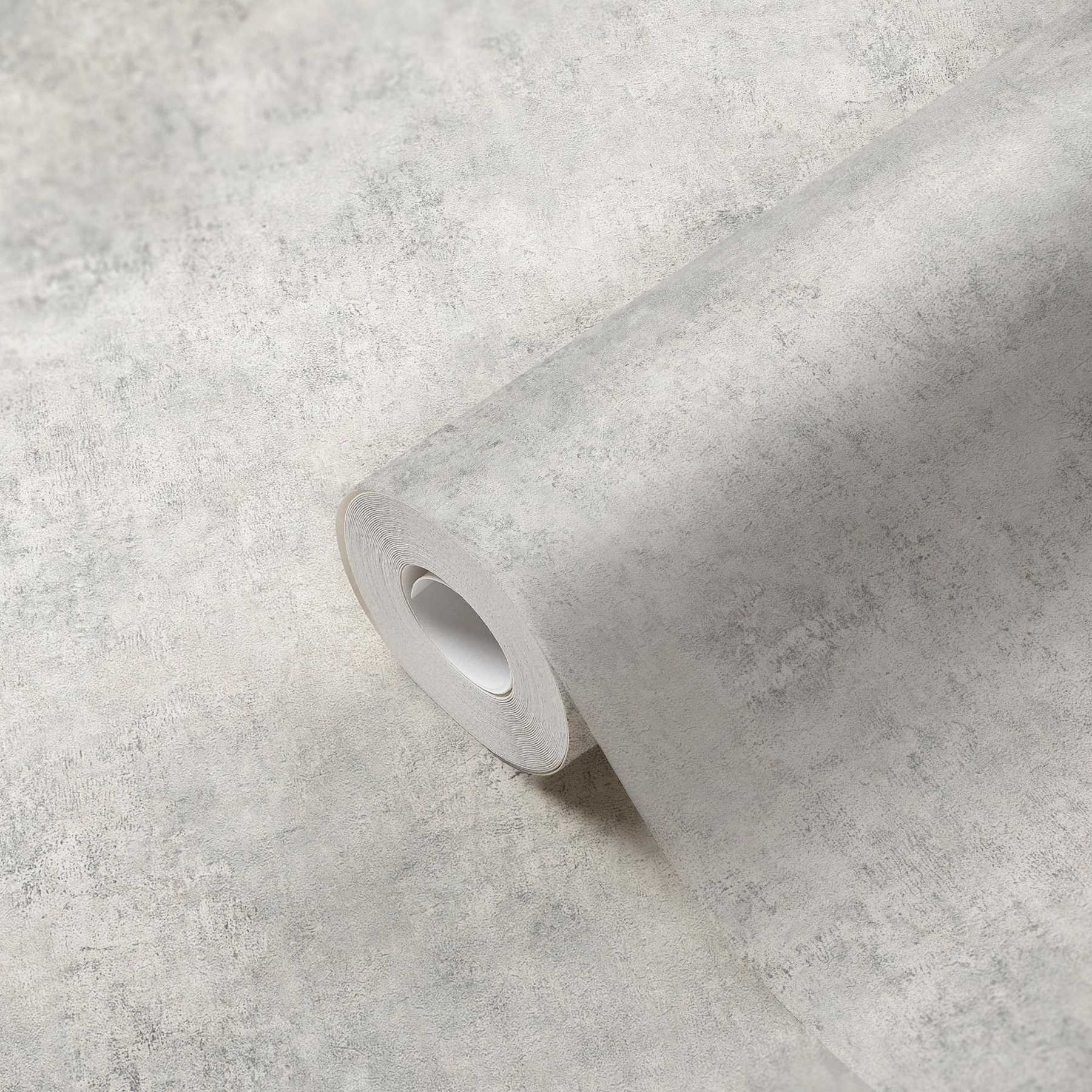 Betonoptik-Tapete mit Altersspuren – Grau
