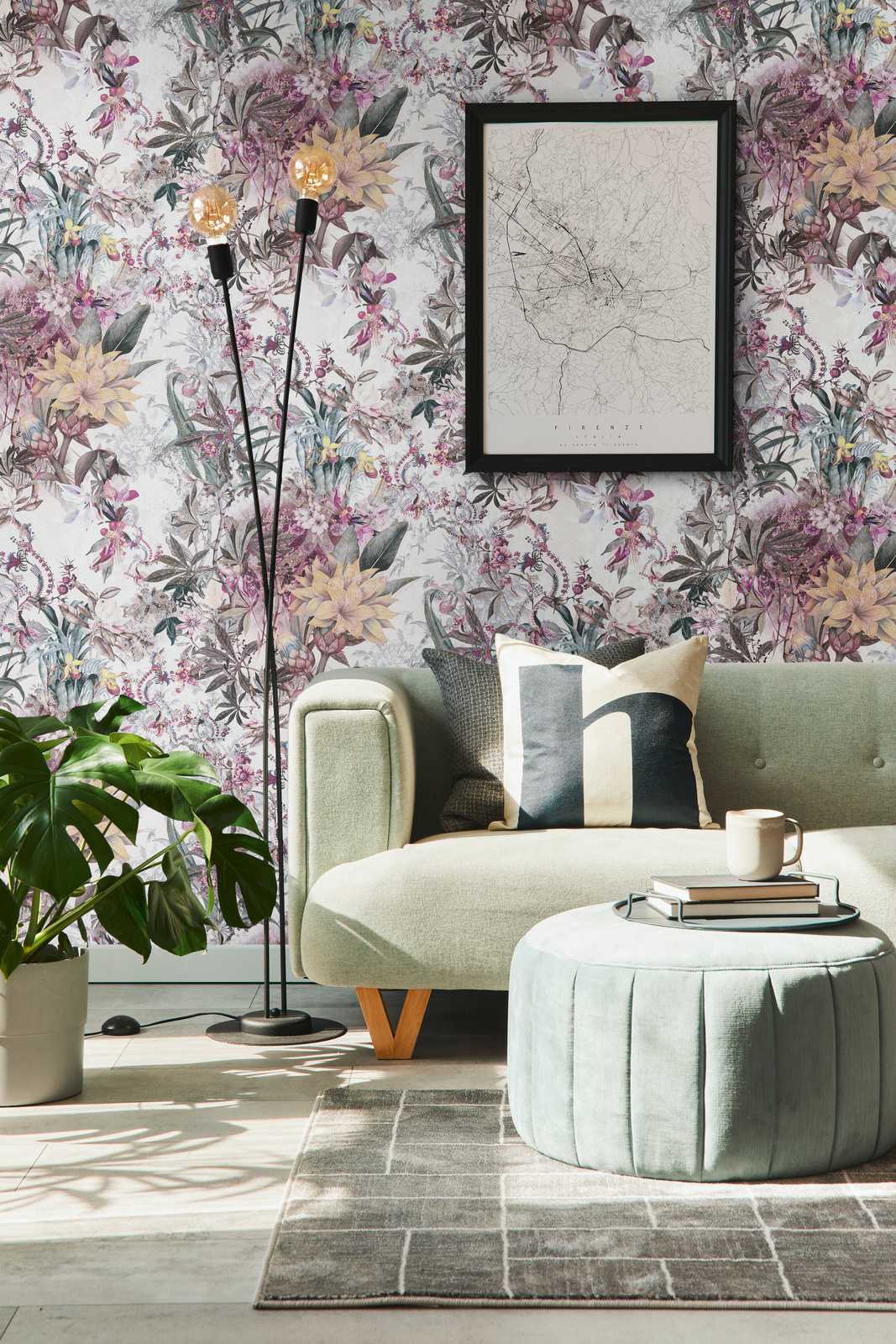             Motivtapete Blumen Design mit Blütenmuster – Bunt
        