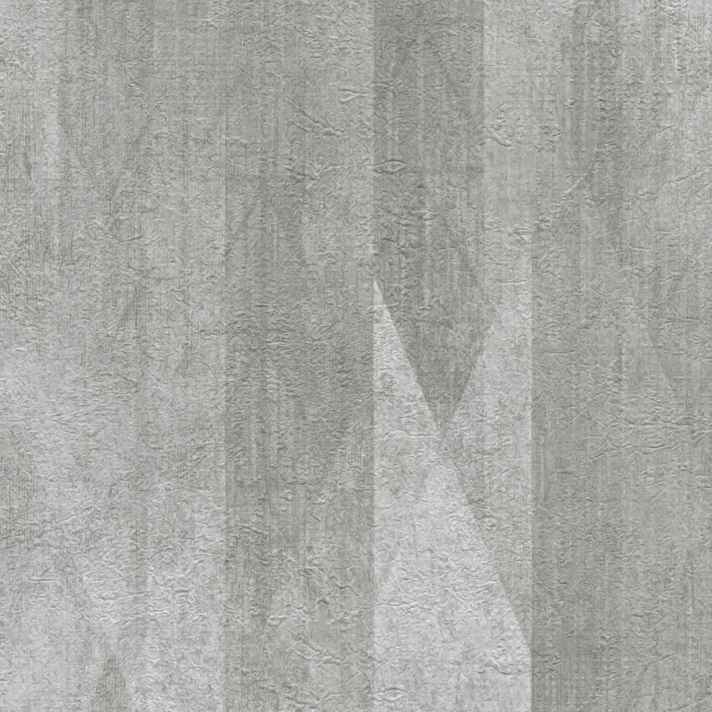 Vliestapete mit grafischen Rautendesign – Grau