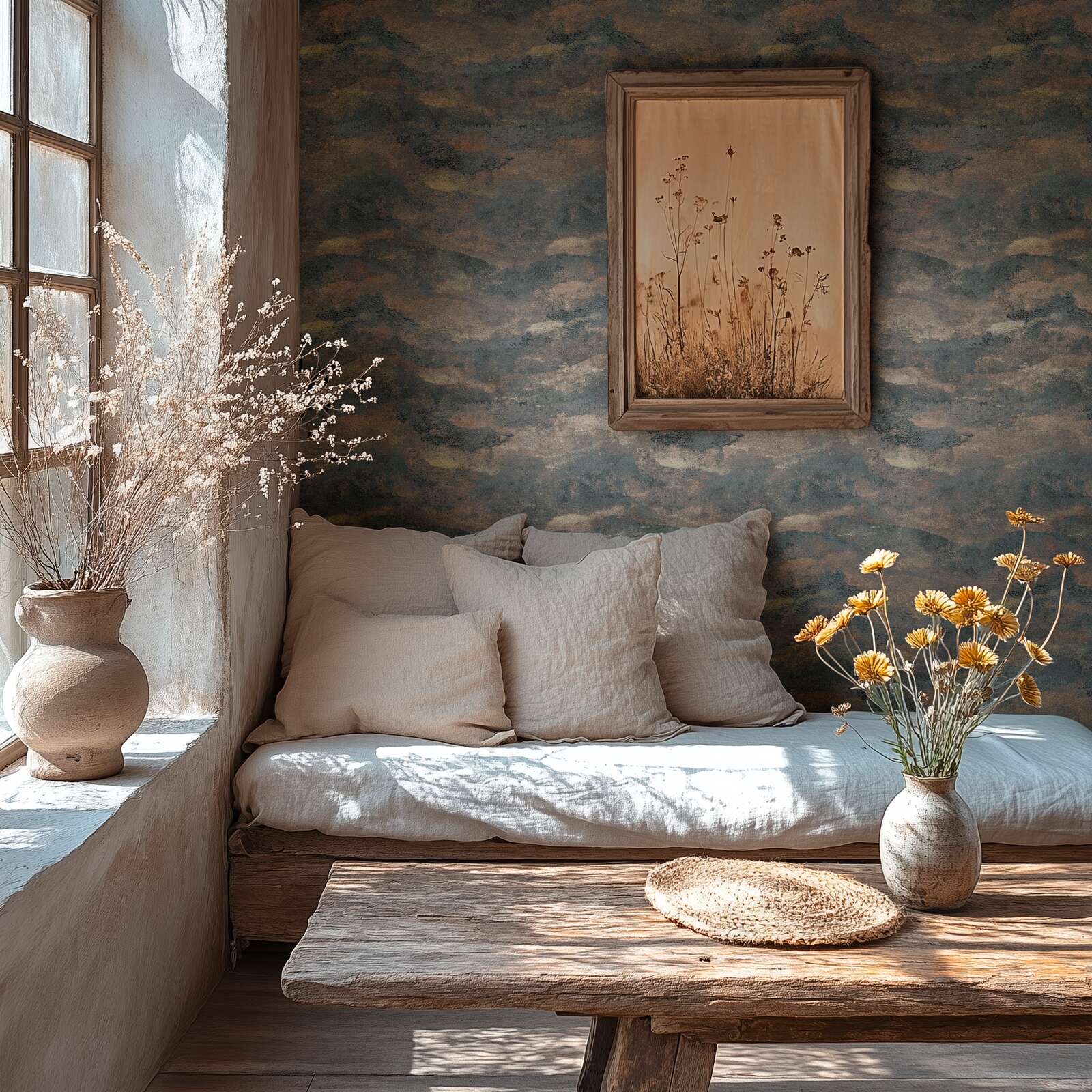             Exklusive Vliestapete mit strukturierter und schimmernder Wellenoptik – Schwarz, Grau, Metallic
        