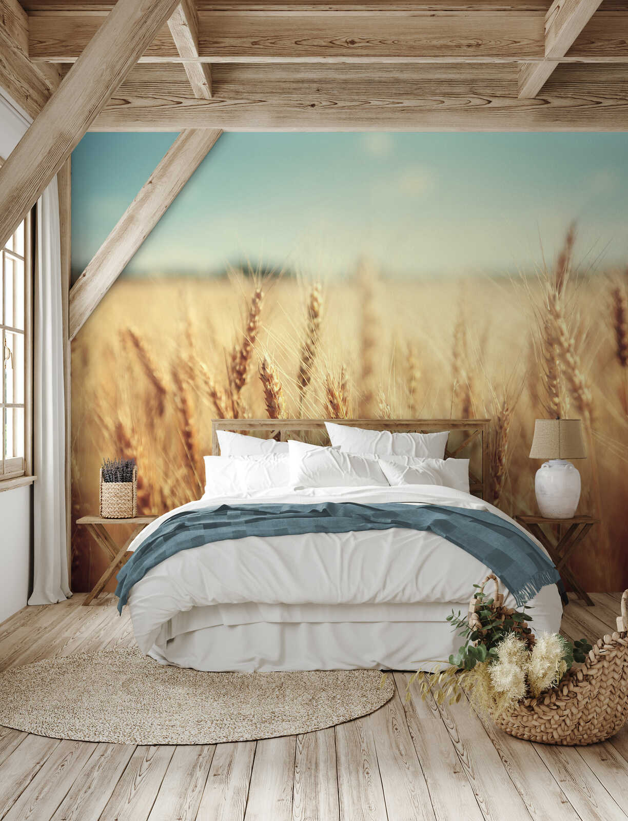 Betttop, Bett, Wandmotiv, Wandbild, Schlafzimmer