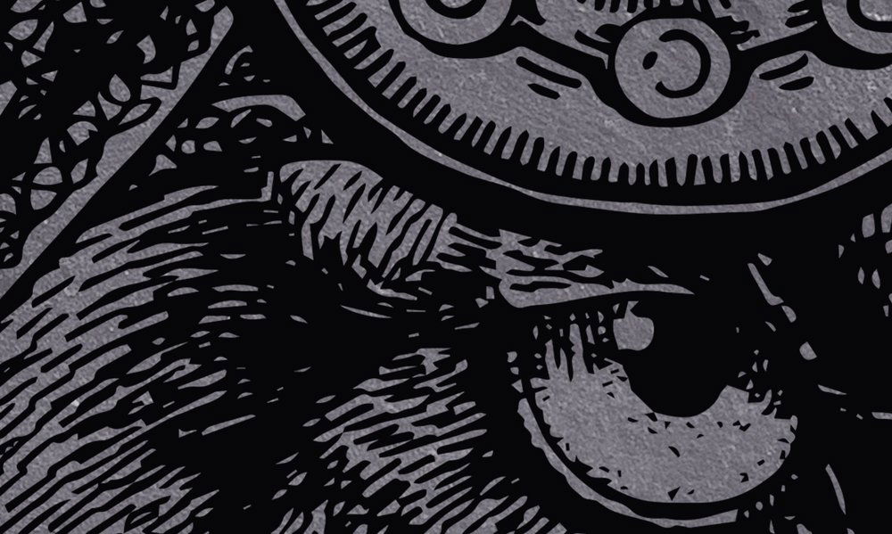             Papier peint panoramique noir Panter avec casquette d'aviateur - Gris
        