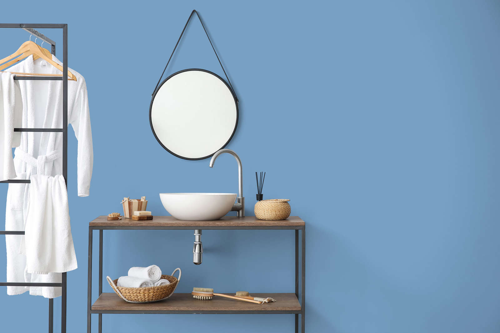 Badezimmer, Waschtisch, Waschbecken, Spiegel, Handtuch